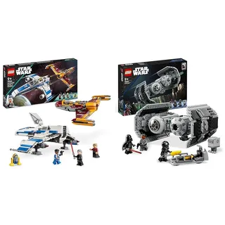 LEGO Star Wars New Republic E-Wing vs. Shin Hatis Starfighter & Star Wars TIE Bombe Modellbausatz mit Darth Vader Minifigur