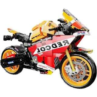 YILETKC Technik Motorrad Bausteine für Honda CBR, 811 Teile Klemmbausteine Technik Supermotorrad, Technik Rennen Motorrad Konstruktionsspielzeug Geschenk für Kinder und Erwachsene