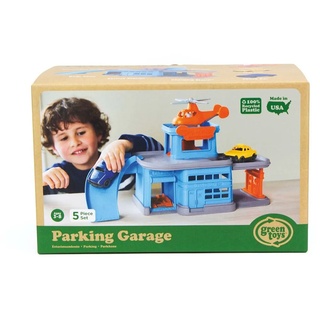 Green Toys - Parkgarage mit Hubschrauber und 2 Autos