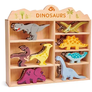 tierset Dinosaurier 28 x 38 cm Holz 9-teilig