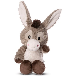 Nici Kuscheltier Farm Friends, Esel Donkeylee, 33 cm, enthält recyceltes Material (Global Recycled Standard) grau