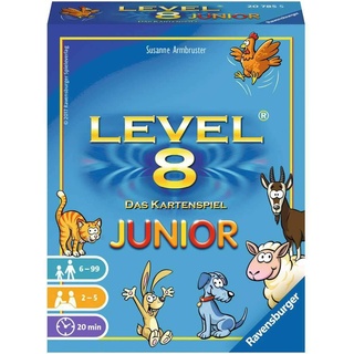 Ravensburger 20785 - Level 8 Junior, Kartenspiel ab 6 Jahren, Gesellschaftsspiel für 2-5 Spieler, Familienspiel, Junior Version