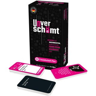 UNVERSCHÄMT Gesellschaftsspiele für Erwachsene - Freundschaft PLUS - Designed in Deutschland - Kartenspiel mit 480 Karten - Partyspiele für Erwachsene/Spiele für Erwachsene - Ideale Geschenkidee