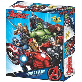 Prime 3D 32550 Marvel Avengers 3D-Puzzle, Mehrfarbig, 61cm x 46cm