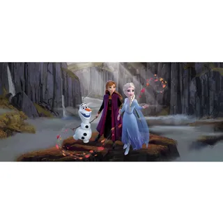 Disney Poster Die Eiskönigin Anna & Elsa Blau Lila und Braun 202 x 90 cm 600905