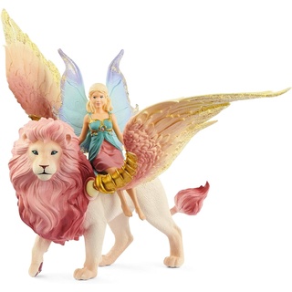 schleich 70714 BAYALA Elfe auf geflügeltem Löwen mit beweglichen Teilen, abnehmbare Elfen-Figur, Spielzeug für Kinder ab 5 Jahren