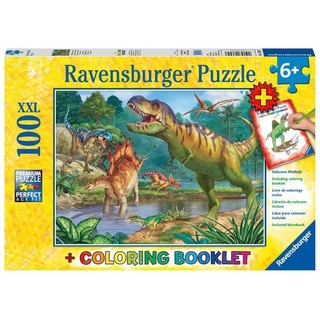 Puzzle Ravensburger Welt der Dinosaurier 100 Teile XXL Colouring Booklet