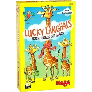 HABA 305108 - Lucky Langhals, Legespiel, Mitbringspiel Spieleranzahl: 2-4, Spieldauer (Min.): 10, Mitbringspiel