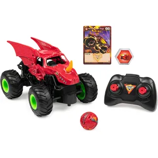 Monster Jam, Bakugan Dragonoid Ferngesteuerter Monstertruck, Kinderspielzeug für Jungen und Mädchen ab 4 Jahren, Maßstab 1:24