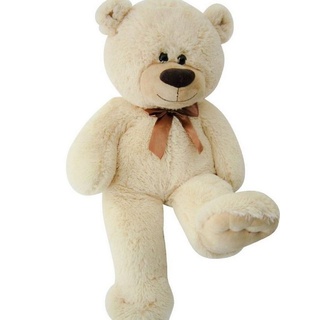 Sweety-Toys Kuscheltier Sweety Toys 4638 Teddybär 80 cm beige - kuscheliger Teddy mit Schleife beige