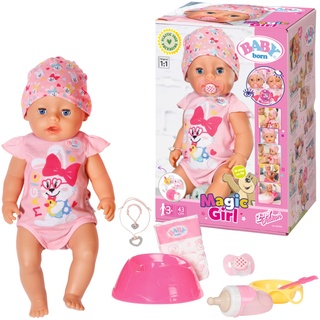 BABY born Magic Girl, Babypuppe mit 10 Funktionen für Kinder ab 3 Jahren, funktioniert ohne Batterie, 43cm groß, 827956 Zapf Creation