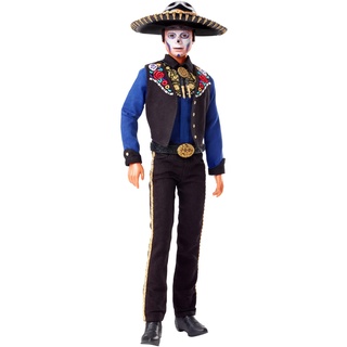 Barbie 2022 Día De Muertos Ken-Puppe mit Hemd, Weste und Sombrero, Calavera-Gesichtsbemalung, Geschenk für Sammler