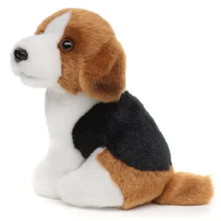 Uni-Toys Kuscheltier Hunde Plushies - versch. Modelle - 12 cm (Höhe) - Plüsch, Plüschtier, zu 100 % recyceltes Füllmaterial Beagle