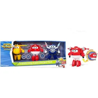 SUPER WINGS - TRANSFORMING BOX x3 - Transformierbare Spielzeugflugzeuge und Actionfiguren Kinderspielzeugroboter - Transformierbare Roboter von De