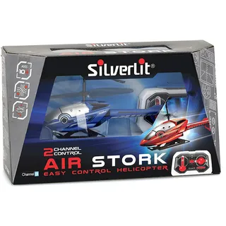 FLYBOTIC 84782 Air Stork by Silverlit, Ferngesteuerter Hubschrauber, Kinderspielzeug, Infrarot Technologie, einfache Steuerung, 18 cm, blau oder gelb, ab 10 Jahren