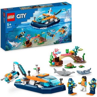 LEGO® Konstruktionsspielsteine Meeresforscher-Boot (60377), LEGO® City, (182 St), Made in Europe bunt