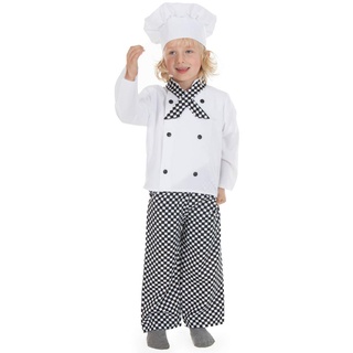 Pretend to Bee Koch/Bäcker Kostüm für Kinder, Schwarz und weiß, 3-5 Jahre