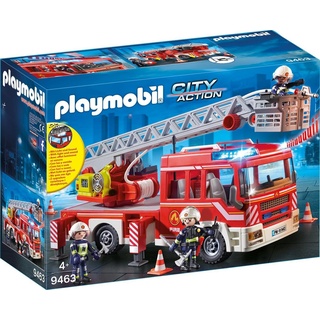 Playmobil® Konstruktions-Spielset »Feuerwehr-Leiterfahrzeug (9463), City Action«, Made in Germany bunt