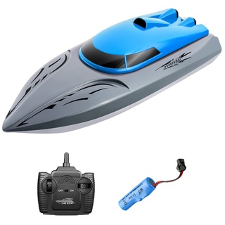 BIOSA Ferngesteuertes Boot for Pools und Seen, 20KM/H 2.4 GHz Wasserdichtes RC Boot Spielzeug Outdoor Adventure Elektro-Rennboote for Kinder und Erwachsene