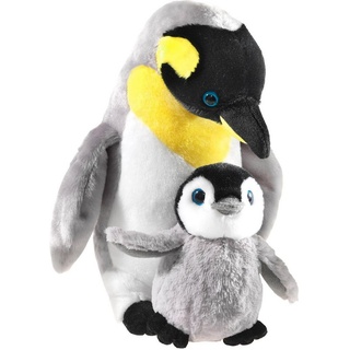 Heunec® Kuscheltier Pinguin mit Baby grau|weiß