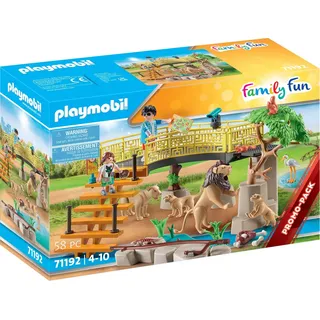 Playmobil® Löwen im Freigehege (71192), Family Fun Konstruktions-Spielset, (58 St), Made in Germany bunt