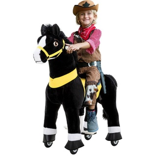 miweba Reitpferd Ponycycle Black Beauty inkl. 3 Jahre Garantie Handbremse, Schaukelpferd - Inline - Pferd - Kinderpony - Kinder - Pony schwarz 33 cm x 76 cm x 76 cm