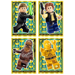 Blue Ocean Sammelkarte Lego Star Wars Karten Trading Cards Serie 4 - Die Macht Sammelkarten, Lego Star Wars Serie 4 - LLE12+LE13+LE14+LE15 Gold Karten