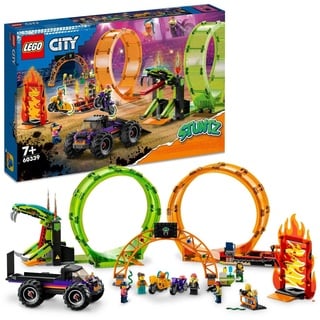 LEGO® Konstruktionsspielsteine Stuntshow-Doppellooping (60339), LEGO® City Stuntz, (598 St), Made in Europe bunt