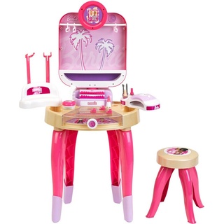 Klein Schminktisch Barbie Schönheitsstudio, Happy Vibes, mit Hocker; Lichtfunktion rosa
