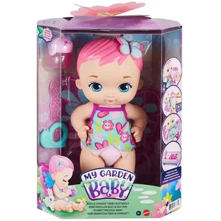 Mattel GYP10 - My Garden Baby - Puppe mit Jasminduft, Schmetterling, Fütterspaß,  ca. 30 cm