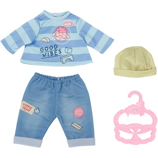 Baby Annabell Puppenkleidung »Little Shirt & Hose, 36 cm«, mit Kleiderbügel blau