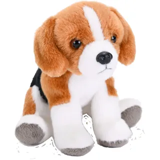 Wild Republic Pocketkins Eco Beagle, Plüschtier, 12 cm, Plüschspielzeug, Hergestellt aus recycelten Materialien, Umweltfreundlich