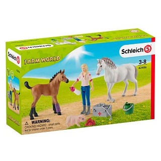 Schleich® Farm World 42486 Arztbesuch bei Stute und Fohlen Spielfiguren-Set
