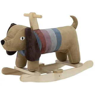 Bloomingville Schaukeltier Charlie Schaukelspielzeug Hund, Braun Polyester für Kinder ab 24 Monate braun