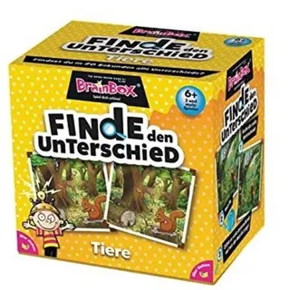 Carletto 2094917 - Brain Box Finde den Unterschied, Tiere, Lernspiel, Denkspiel, Gedächtnisspiel, Konzentrationsspiel Spieleranzahl: ab 1, Spieldauer