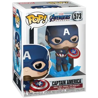 Funko Pop! Marvel: Avengers Endgame - Captain America mit Broken Shield & Mjolnir - Vinyl-Sammelfigur - Geschenkidee - Offizielle Handelswaren - Spielzeug Für Kinder und Erwachsene