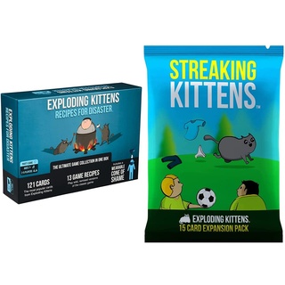 Exploding Kittens Recipes for Disaster Deluxe Game Set by Streaking Kittens Expansion Pack by Card Games for Adults Teens & Kids - Fun Family Games - A Russian Roulette Card Game