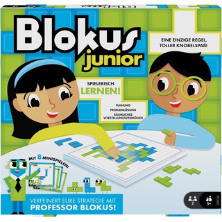 Mattel Games GKF59 - Blokus Junior Kinderspiel und Lernspiel, geeignet für 2 Spieler, Kinderspiele ab 5 Jahren