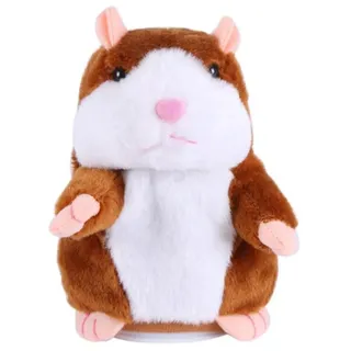 ["18 cm Sprechende Plüschtier Hamster Wiederholt Elektronische Haustiere Spielzeug Für Baby Kinder Wiederholt-Funktion Talking Plüschhamster, he...