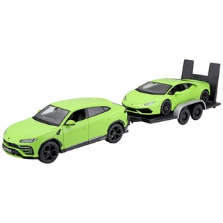 Maisto® Modellauto Design Elite Transport Lamborghini Urus + Huracán Coupé, Maßstab 1:24, detailliertes Modell grün