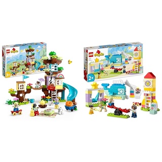 LEGO 10993 DUPLO 3-in-1 Baumhaus, Spielzeug für Kleinkinder & DUPLO Traumspielplatz Set, Konstruktionsspielzeug für Kinder ab 2 Jahren