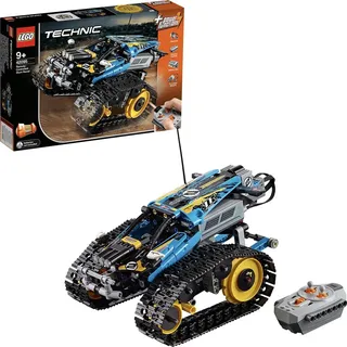 LEGO 42095 Technic Ferngesteuerter Stunt-Racer, ferngesteuertes Auto, Modellauto, RC Rennauto, tolles Geschenk für Kinder ab 9 Jahre, Spielzeugauto - Blau/Grau/Schwarz/Gold