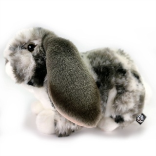 Hase Widder Kaninchen Kuscheltier mit Schlappohren grau weiß Plüschtier BOMMEL