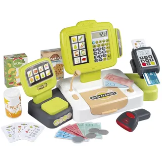 Smoby - elektronische Supermarktkasse XL - Spielkasse mit Taschenrechnerfunktion, Licht- und Soundgeräuschen und viel Zubehör, für Kinder ab 3 Jahren