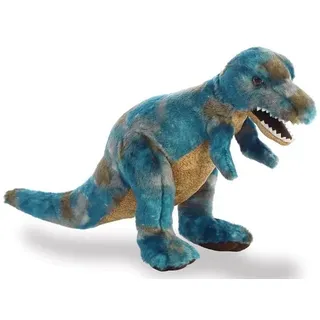 Aurora 32116 - Dinosaurier T-Rex, stehend, blau/braun, Plüsch, 36 cm