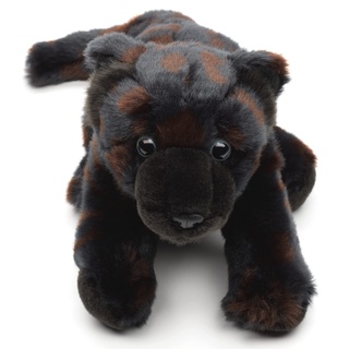 Uni-Toys - Schwarzer Panther, sitzend - 25 cm (Länge) - Plüsch-Wildtier - Plüschtier, Kuscheltier