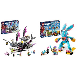 LEGO 71469 DREAMZzz Albtraum-Haischiff, Baue 2 Arten des Piraten-Boot-Spielzeuges & 71453 DREAMZzz Izzie und Ihr Hase Bunchu Set
