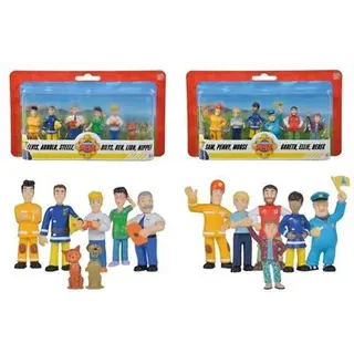 SIMBA 109252538 Feuerwehrmann Sam Figuren Set 6 Stück, 2-fach sortiert