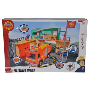 Simba 9258282 Feuerwehrmann Sam - Station mit offizieller Figur Steele