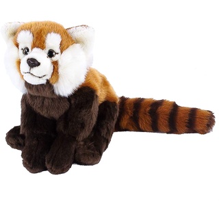 Teddys Rothenburg Kuscheltier Roter Panda sitzend braun/Weiß 20 cm (mit Schwanz 37 cm) Plüschpanda by Uni-Toys